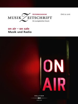 cover image of on air--on sale. Musik und Radio